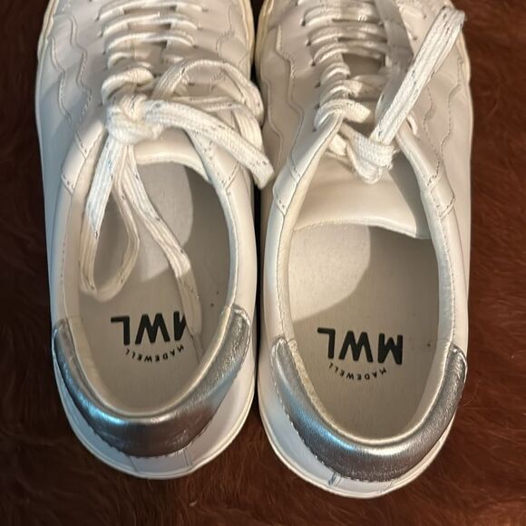Madewell Sidewalk Low-Top Sneakers in Leather: Wave Edition Size 8 / Pristine - Picture 8 of 11